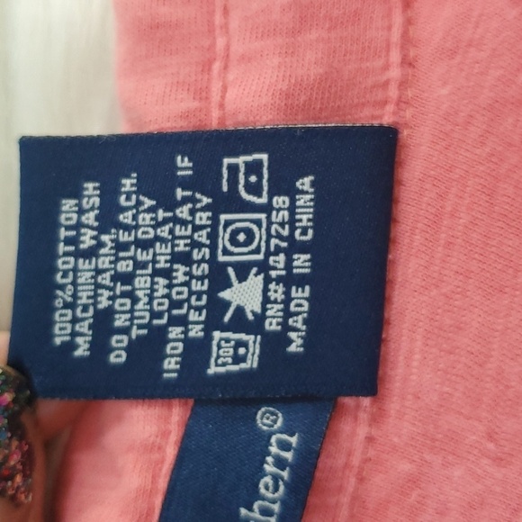 Simply Southern Coral Salmon Collared Two Button Polo Shirt Cotton Mens Size XL - Picture 11 of 11